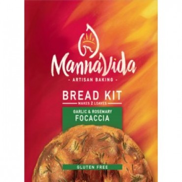 Mannavida Gluten Free Garlic & Rosemary Focaccia Bread Mix 419g